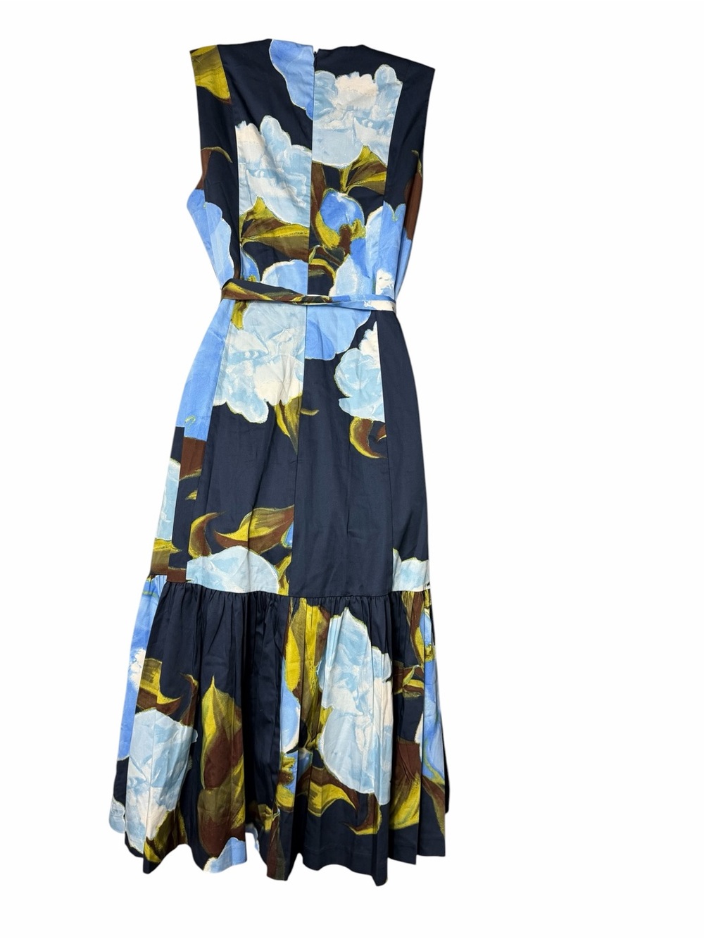 Donna Karan SLEEVELESS WRAP-EFFECT MIDI DRESS Nightfall Size 8 - Picture 3 of 9